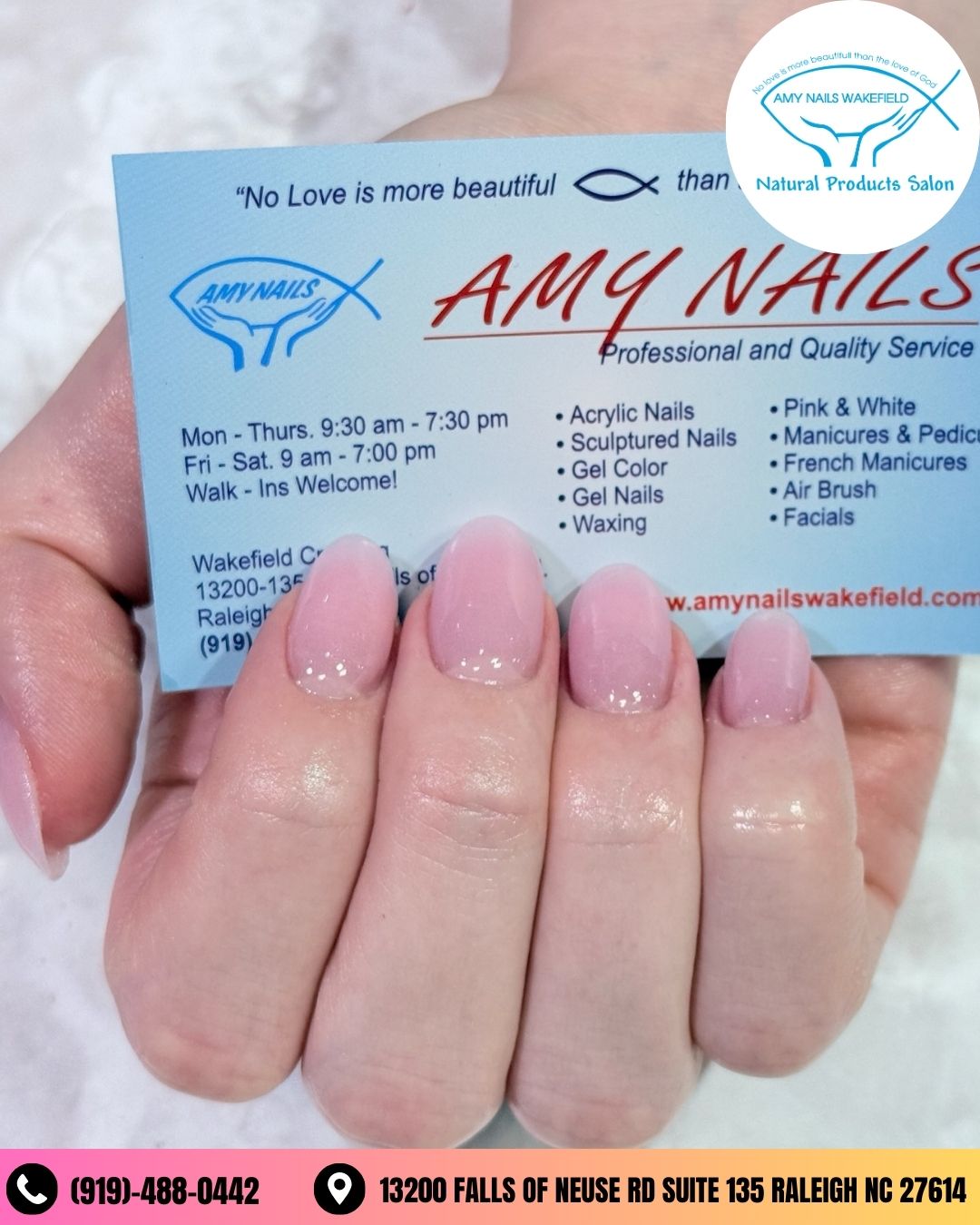 Amy Nails nail work in Raleigh, North Carolina